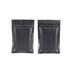 Matte Foggy Night Black Mylar Foil Flat Double Zipper Bags