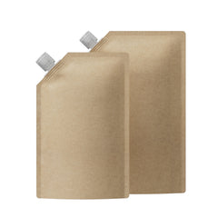 Classic Kraft Brown Stand Pouch with Corner Wide Mouth Flip Top Cap