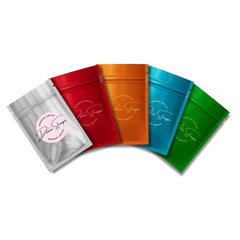 Customizable Single Side Matte Color Metallic Mylar Flat Zipper Seal Bags (Basic Printing)