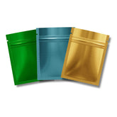Customizable Double Sided Color Matte Metallized Mylar Foil Zipper Seal Bags (Basic Printing)