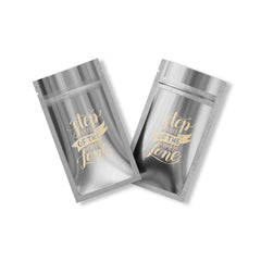 Customizable Single Side Clear Front with Chrome Silver Metallic Foil Flat Zipper Seal Bags (Basic Printing)