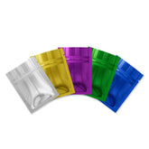 Customizable Single Side Glossy Window Mylar Flat Zipper Seal Bags (Basic Printing)