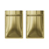 Glossy Yuma Gold Metallic Mylar Flat QuickQlick™ Bags with Rounded Corners