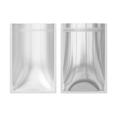 Reusable Flat Zipper Seal Bags – Single Side Clear & Silver Foil with Rounded Corners