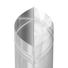 Reusable Flat Zipper Seal Bags – Single Side Clear & Silver Foil with Rounded Corners