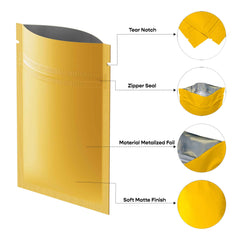 Customizable Matte Double Sided Metallic Mylar Flat Zipper Lock Bags (Full Customization)