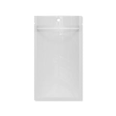 Customizable Glossy Half Clear Kraft Flat Zipper Seal Bags with Hang Hole (Full Customization)
