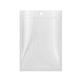 Customizable Clear and Half Diamond Holographic Mylar Flat Zipper Seal Bags with Round Hang Hole (Full Customization)