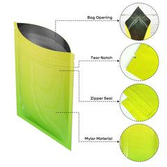 Customizable Glossy Double-Sided Two-Tone Ombre Gradient Mylar Zipper Seal Bags (Full Customization)