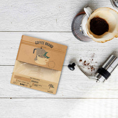 Customizable Kraft Flat Zipper Seal Bag with Center Bar Window (Full Customization)