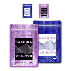 Customizable Clear and Half Gemstone Colored Mylar Flat Zipper Seal Bags (Basic Printing)
