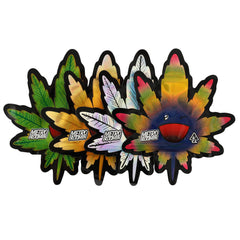 Holographic Leaf Design Metallic Foil Zipper Seal Bags