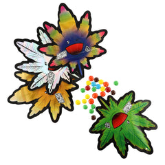 Holographic Leaf Design Metallic Foil Zipper Seal Bags