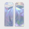 Reusable Flat Zipper Seal Bags – Half Diamond Pattern Metallic Foil with Butterfly Hang Hole - Half Diamond Holographic