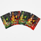 Reusable Flat Zipper Seal Bags – Decorative Leaves Design Metallic Foil