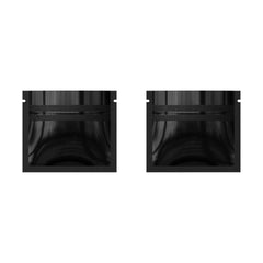Glossy Double-Sided Mirror Black Mini Mylar Foil Smell Proof Flat Zipper Seal Bags