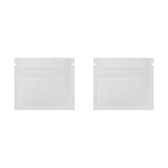 Glossy Double-Sided Arctic White Mini Mylar Foil Smell Proof Flat Zipper Seal Bags