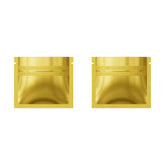 Glossy Double-Sided Gold Rush Mini Mylar Foil Smell Proof Flat Zipper Seal Bags