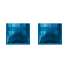 Glossy Double-Sided Lapis Lazuli Blue Mini Mylar Foil Smell Proof Flat Zipper Seal Bags