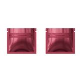 Glossy Double-Sided Muted Pink Mini Mylar Foil Smell Proof Flat Zipper Seal Bags