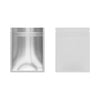 Flat Zipper Seal Bags - Single-Sided Glossy Mylar Foil Smell Proof Bags - Half Arctic White