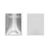 Single-Sided Glossy Arctic White Mylar Foil Smell Proof Flat Zipper Seal Bags