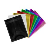 Flat Zipper Seal Bags - Single-Sided Glossy Mylar Foil Smell Proof Bags