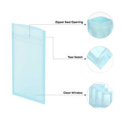 Customizable Matte Plastic Zipper Seal Bags with Frosted Window (Basic Printing)
