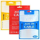 Clear Window Aux-In Cable Design Flat QuickQlick® Bags with Butterfly Hang Hole