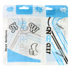 Reusable Flat Zipper Seal Bags – Clear Window & Butterfly Hang Hole QuickQlick® Style - New Product Blue