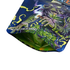 Holographic Gas Masked Smell Proof Metallized Foil Stand Strong® Bags with Matching Box 3.5g
