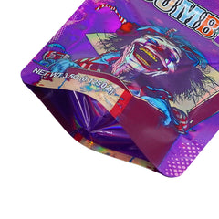 Holographic Clown Smell Proof Metallized Foil Stand Strong® Bags with Matching Box 3.5g