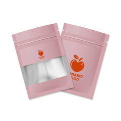 Customizable Matte Frosted Window Aluminum Flat Zipper Seal Bags (Basic Printing)