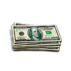 Matte Currency Die Cut Smell Proof Mylar Foil Flat Zipper Seal Bags