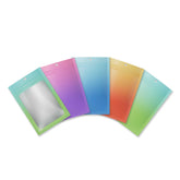 Customizable Matte Gradient Flat Zipper Seal Bags with Translucent Window and Hang Hole (Basic Printing)