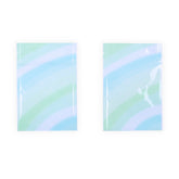 Reusable Flat Zipper Seal Bags – Glossy Double-Sided Mint Chip Green Ombre Gradient Mylar