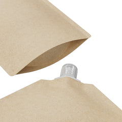 Classic Kraft Brown Stand Pouch with Corner Wide Mouth Flip Top Cap