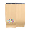 Krafty Brown with Arch Window & Inner Mylar Block Bottom Open Top Bags with Side Gusset - Krafty Brown