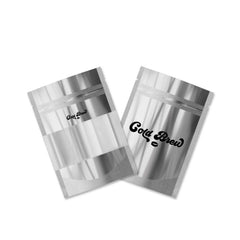 Customizable Glossy Metallic Foil with Transparent Window Stand Up Zipper Bags (Basic Printing)