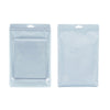 Reusable Flat Zipper Seal Bags – Glossy Half Robin Egg Blue Polypropylene with Window & Butterfly Hang Hole - Robin Egg Blue