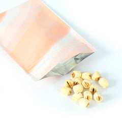 Reusable Flat Zipper Seal Bags – Glossy Double-Sided Sorbet Orange Ombre Gradient Mylar