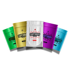 Customizable Single Side Matte Color Metallic Mylar Stand Up Zipper Seal Bags (Basic Printing)