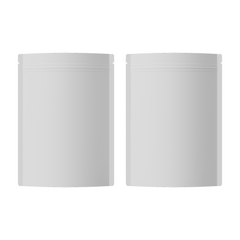 Matte Winter White Mylar Stand Strong® Bags with Rounded Corners