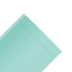 Matte Songbird Blue Metalized Foil Stand Strong® Packaging Bags with Rounded Corners