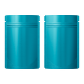 Matte Cool Blue Mylar Stand Strong® Bags with Rounded Corners
