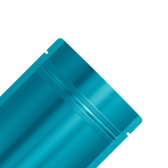 Matte Cool Blue Mylar Stand Strong® Bags with Rounded Corners