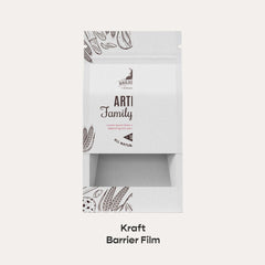 Customizable Kraft Parchment White Paper Side Gusset with Translucent Window Stand Up Zipper Seal Bags (Full Customization)