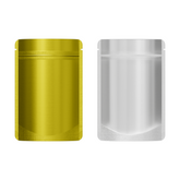 Matte Half Chardonnay Gold Metallic Mylar Stand Strong® Bags with Rounded Corners