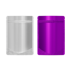 Matte Half Lavender Metallic Mylar Stand Strong® Bags with Rounded Corners