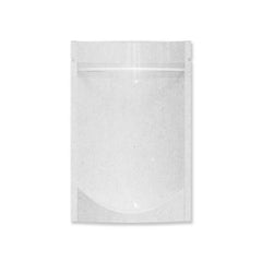 Customizable Glossy Clear Half Kraft Stand Up Zipper Seal Bags (Full Customization)